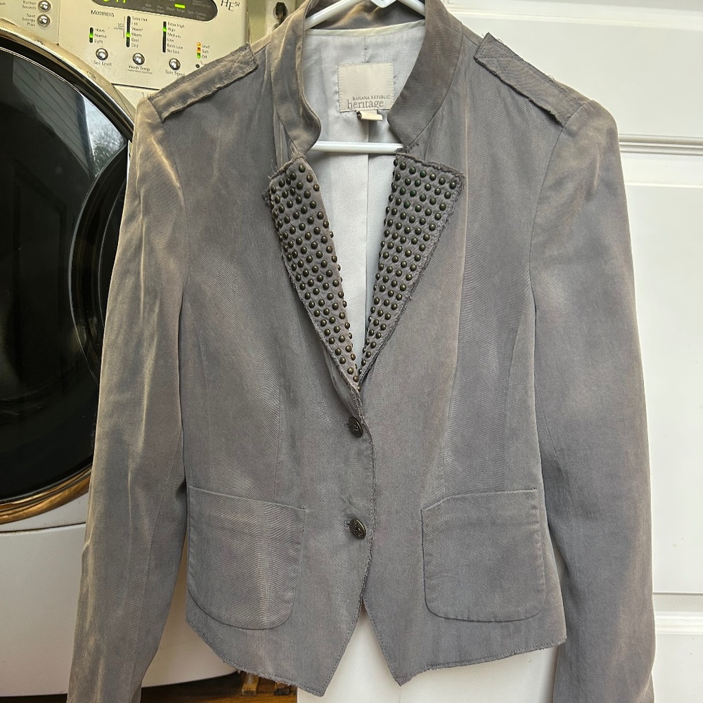 super stylish Banana Republic Heritage Studded Blazer Size 6